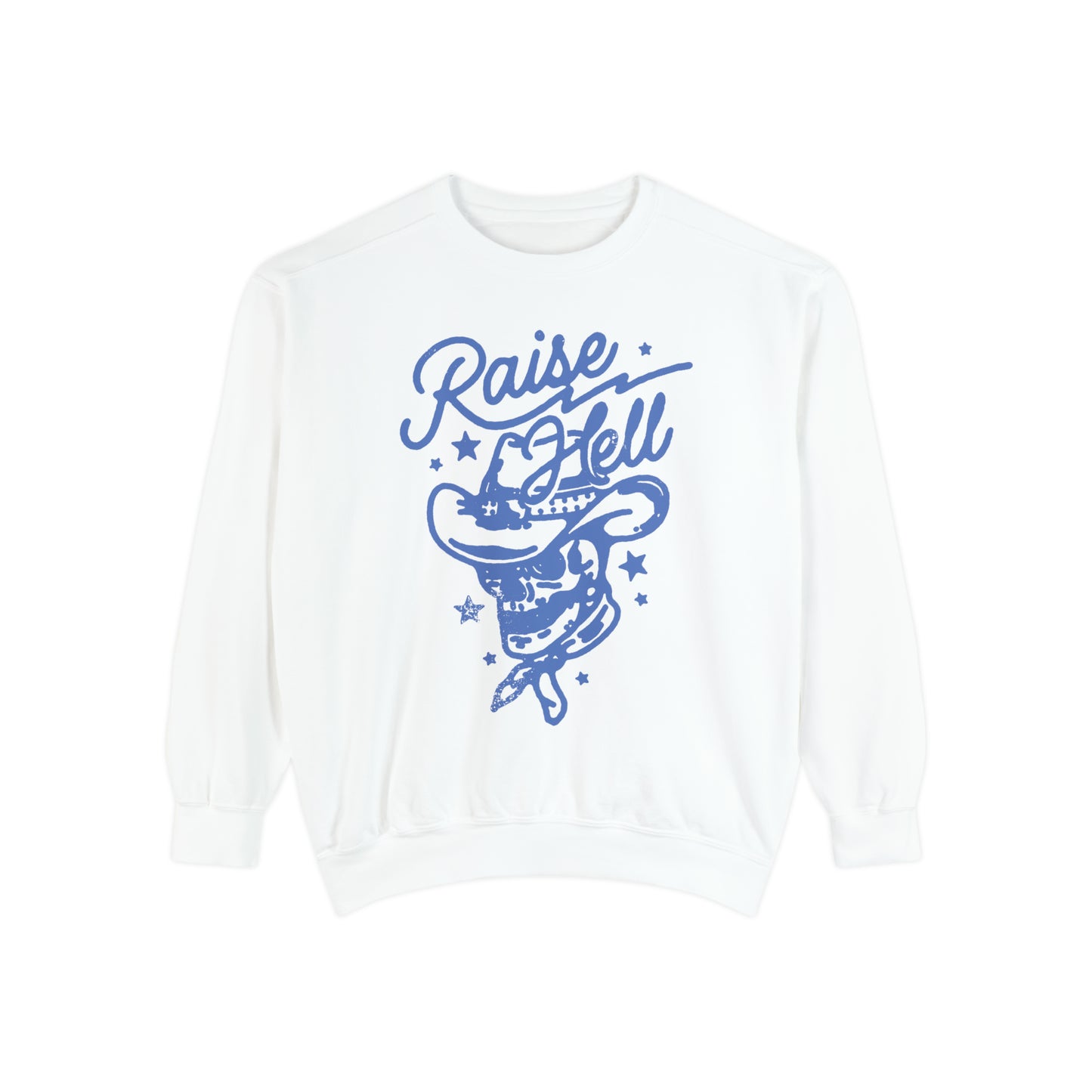 Raise Hell Skull Cowboy Crewneck Sweatshirt