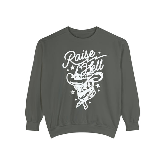 Raise Hell Skull Cowboy Crewneck Sweatshirt